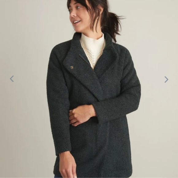Marine Layer Stephanie Cocoon Coat Dark Green Gables XL New With Tag - Picture 4 of 6